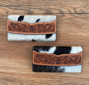 Cartera tallada a mano, funda de teléfono de embrague, elegante Cartera de piel de vaca, usos múltiples, nuevo diseño, carteras de cuero occidental - Product Image 2