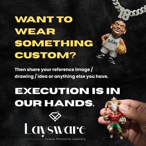 Pendentif personnalisé en argent 925 avec moissanite VVS, style Hip Hop, émail 3D, serti griffes, certifié IGI, bijoux fins pour homme - Product Image 5
