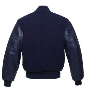 Wholesale Custom Men's Wool Body Varsity <b>Jackets</b> with <b>Leather</b> Sleeves Embroidered Patches and Letterman Embroidery for <b>Winter</b> - Product Image 2