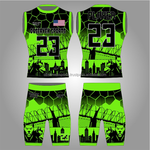 Uniformes de Fútbol Americano 7v7, Diseño Transpirable para Jóvenes, para Entrenamiento en Equipo, Uniforme de Fútbol Americano con Bandera, Compresión para Juego, Uniforme 7on7 - Product Image 1