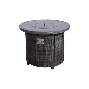 25\" H X 32\" W Aluminum <b>Propane</b> Outdoor <b>Fire</b> <b>Pit</b> Table - Product Image 2