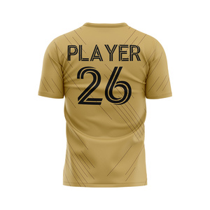 Camiseta de Fútbol Personalizada con Nombre, Número y Logotipo del Equipo, Cuello en V, Manga Corta, Sublimada, 100% Poliéster, Absorbe la Humedad - Product Image 3
