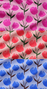 Tissu satiné en coton biologique léger et écologique à imprimé floral pivoine baroque, satiné de qualité supérieure et brillant - Product Image 2