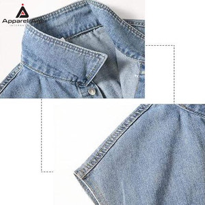 Chaleco vaquero para hombre, corte ajustado, informal, sin mangas, azul lavado, estilo urbano, venta al por mayor - Product Image 2