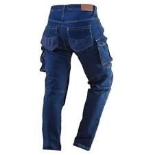 Pantalones de Trabajo de Mezclilla Azul, Pantalones Cargo con Múltiples Bolsillos, Pantalones Largos para Trabajos al Aire Libre - Product Image 5