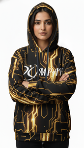 เสื้อฮู้ดดี้โอเวอร์ไซส์สไตล์คนเมือง พิมพ์ลายแบบซับลิเมชั่นคุณภาพสูง สำหรับใส่ลำลองในชีวิตประจำวัน - Product Image 2