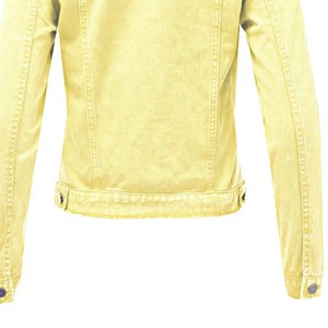 เสื้อแจ็คเก็ตเดนิมสีน้ำเงินสไตล์เรโทรลำลองสำหรับผู้ชายและผู้หญิง คลาสสิคแบบ Trucker ติดกระดุมด้านหน้า ผ้าฝ้ายระบายอากาศได้ดี น้ำหนักเบา - Product Image 6