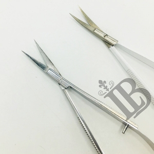 Professional White Spring <b>Scissors</b> Stainless Steel Sustainable Spring <b>Scissors</b> Straight Curved Sharp Tip Makeup <b>Scissor</b> mink - Product Image 5