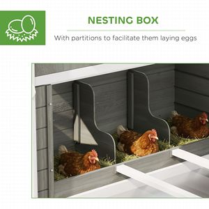 Pollaio in Legno Grigio Scuro 137 per 8-10 Galline, Capacità Personalizzabile, Gabbie per Animali Tipo H, Nuovo o Usato, Rete in Acciaio - Product Image 6