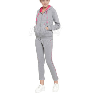 Vêtements décontractés, logo personnalisé, vente d'usine, survêtement pour femmes personnalisé, survêtement à fermeture éclair de haute qualité - Product Image 3