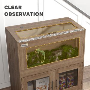 Terrario Impilabile in Plastica da 60,5 Galloni con Apertura Superiore e Fori di Ventilazione per Draghi Barbuti, Lucertole, Serpenti, Criceti - Product Image 5