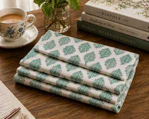 Tela de Algodón Estampada a Mano de la India al por Mayor, Material de Tela con Estampado Floral de Jaipur, Material Ecológico para Manteles - Product Image 6