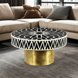 HA HANDICRAFT <b>Portable</b> Handcrafted Wooden Panel Coffee <b>Table</b> Bone Inlay Multifunction Eco-Friendly Design Modern Living Room - Product Image 2