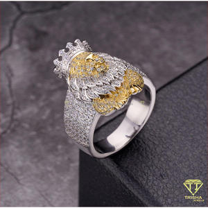 Bague de mode en argent sterling 925 avec diamant moissanite pour hommes, vente en gros pour revendeurs - Product Image 4