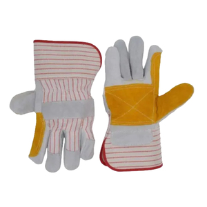 Gants de sécurité en coton rayés, longueur poignet, respirants, usage quotidien, design rouge et blanc - Product Image 4