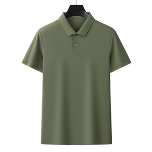 เสื้อเชิ้ตแขนสั้นผู้ชายสำหรับฤดูร้อน สไตล์ลำลองธุรกิจ ระบายอากาศได้ดี ผ้าไม่ถักทอ น้ำหนัก 180 กรัม ผ้าฝ้ายลายเรียบ ปักโลโก้ที่คอเสื้อ ปกเสื้อพับได้ - Product Image 4