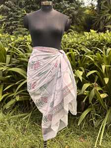 Sarong en coton à imprimé floral bio, fait main, imprimé au bloc indien, paréo de plage pour femme, magnifique écharpe d'été - Product Image 2