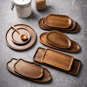 Bandeja Pequeña de Madera de Acacia Sólida con Diseño de Frutas, Moderna, para Venta al por Mayor, Ideal para Ramadán y Bodas - Product Image 4