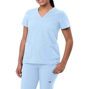 Tenues d'hôpital unisexes de qualité supérieure, en coton tricoté extensible, séchage rapide, respirantes, confortables et durables, uniformes médicaux - Product Image 5