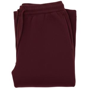 Pantalon de jogging en maille bordeaux décontracté, taille élastique, vêtement de détente, pantalon en maille douce, coupe décontractée pour hommes et femmes - Product Image 5