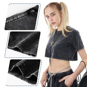 เสื้อยืดสตรีทแวร์วินเทจแฟชั่นใหม่ปี 2026 คอกลม แขนสั้น ระบายอากาศได้ดี เป็นมิตรกับสิ่งแวดล้อม ไซส์พลัส ลายมัดย้อมเรียบง่ายสำหรับฤดูร้อน - Product Image 2