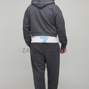 Sweat-shirt en strass de haute qualité pour hommes, vêtements élégants, sweat-shirt personnalisé en strass pour hommes, fabricant de mode - Product Image 5