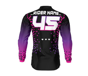 Maillots de motocross personnalisés sublimés, maillots de VTT grande taille en polyester/spandex, respirants et à séchage rapide, pour la moto - Product Image 4