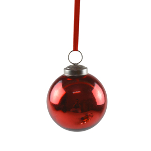 Ideal para Decoración de Fiestas de Año Nuevo, Bola Colgante Navideña con Diseño de Acabado Pintado en Rojo, Bola Decorativa - Product Image 2