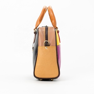 <b>Large</b> Capacity Casual Cowhide <b>Leather</b> Crossbody Shoulder <b>Backpack</b> Women Winter Season Vintage Style Patchwork Messenger Bags - Product Image 3