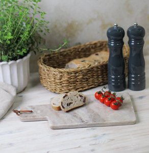Planche à découper en marbre de forme carrée, finition artisanale, épaisseur 1,5 cm, design minimaliste, durable, passe au lave-vaisselle, pour table de cuisine intérieure - Product Image 5