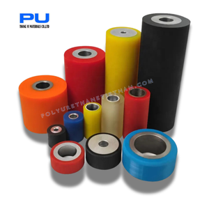 Rouleau en caoutchouc des machines de production de roues en polyuréthane (PU) installées au centre en aluminium - Product Image 4