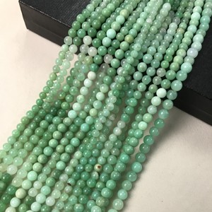 Cuentas Redondas Lisas de Crisoprasa 100% Naturales, Certificadas por IGI, Grado AA, de 4mm-6mm, Color Verde Piedra, Gemas Vivaaz para Joyería - Product Image 5