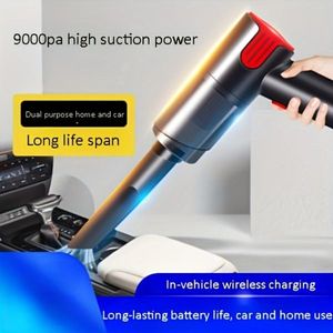 Wireless USB Charging Car <b>Vacuum</b> Cleaner <b>Portable</b> Mini Desktop and Home Handheld <b>Vacuums</b> Red Color - Product Image 1