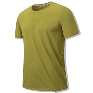 เสื้อยืดแขนสั้นผู้ชายสีฟ้าอ่อน แห้งเร็ว คอกลม ทรงปกติ สวมใส่สบาย ผ้าถักโพลีเอสเตอร์ สีพื้น - Product Image 6