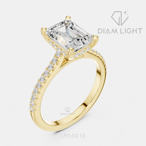 Bridal Engagement Wedding <b>Ring</b> for Women Jewelry Gift IGI Certified 2.09CT Emerald Cut Lab Grown Diamond <b>Ring</b> Set 14K White Gold - Product Image 4