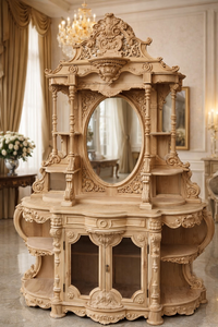 Espejo de Pared Decorativo de Diseño Moderno con Encaje Antiguo para Baño, Sala de Estar y Recibidor, Venta al Por Mayor - Product Image 1