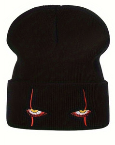 RELEVO INDUSTRIES Unisex Winter Beanie <b>Caps</b> Leather Common Fabric Button Streetwear Casual Outdoor Wear Adult Size Letter - Product Image 1