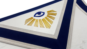 Delantal de Maestro Masón de la Logia Azul - Bordado a Mano de Sol, Luna y Pilares - Product Image 2