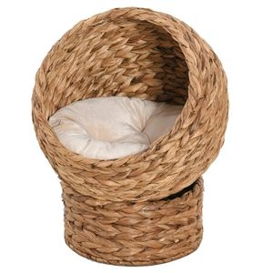 Cuccia a Grotta Marrone per Gatti e Piccoli Animali, 23.5" H, Rimovibile e Lavabile, Sostenibile - Product Image 2