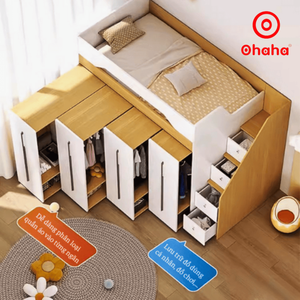 Lit superposé intelligent Ohaha avec armoire intégrée - GTTM014 - Product Image 2