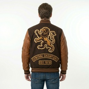Customized Design Chenille Patch Varsity <b>Jacket</b> <b>Men</b> Embroidered Letterman Wool Body Leather Sleeve College Bomber <b>Letter</b> <b>Jacket</b> - Product Image 5