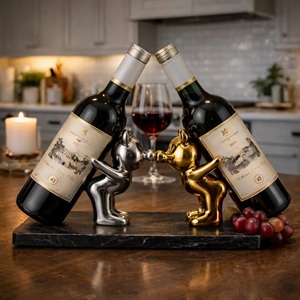 ที่วางขวดไวน์โลหะดีไซน์ทันสมัยสำหรับขวดเดียว - Product Image 5