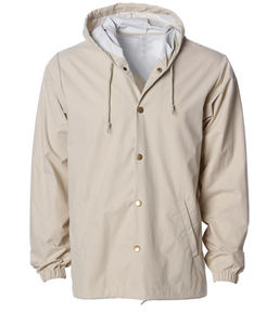 Veste coupe-vent unisexe personnalisée, imperméable, légère, pour l'extérieur, avec capuche et col montant, rembourrée en coton - Product Image 5