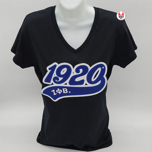 เสื้อยืดกราฟิกพรีเมียมสำหรับทุกเพศ เสื้อยืดผ้าฝ้าย Zeta Phi Beta สำหรับผู้ชายและผู้หญิง ดีไซน์กรีกทันสมัยและสวมใส่สบาย เหมาะสำหรับใส่ลำลอง - Product Image 1