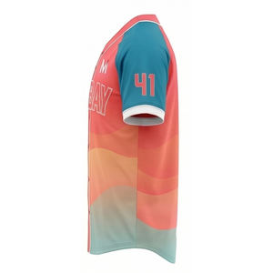 Maillot de baseball sublimé professionnel, logo personnalisé imprimé, chemises de sport douces et respirantes, tailles pour hommes, femmes et jeunes, en gros - Product Image 3