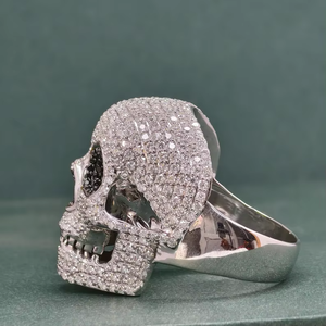 925 Sterling Silver Passed Diamond Test Custom Men's Moissanite <b>Ring</b> VVS Diamond Rapper Iced Out Custom Skull Hip Hop <b>Ring</b> - Product Image 3
