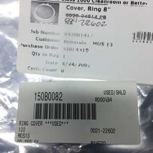 แหวนครอบ AMAT 0021-22602, 8" B101 TI, 10.5" DIA - อุปกรณ์และอะไหล่เซมิคอนดักเตอร์ระดับโลกที่เชื่อถือได้ - Product Image 4
