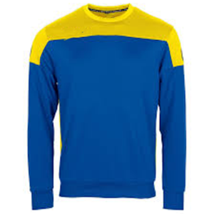 Sudadera de Cuello Redondo Azul Rey para Hombre, Corte Regular, Tejido de Punto, Color Sólido, Casual, Manga Larga con Rayas Blancas a la Derecha - Product Image 5