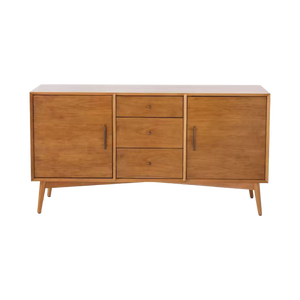 Buffet moderne du milieu du siècle en bois avec 3 tiroirs et 2 portes - Product Image 1