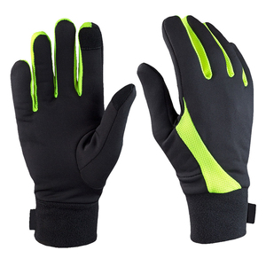 Gants de course réfléchissants personnalisés avec logo, haute visibilité, bicolores, pour le sport et le cyclisme, compatibles écran tactile - Product Image 1